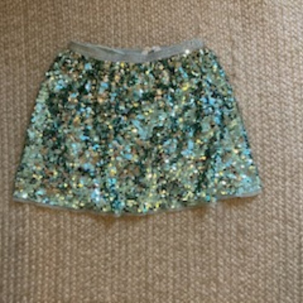Festive Bright Green H&M Girls Sequin Skirt